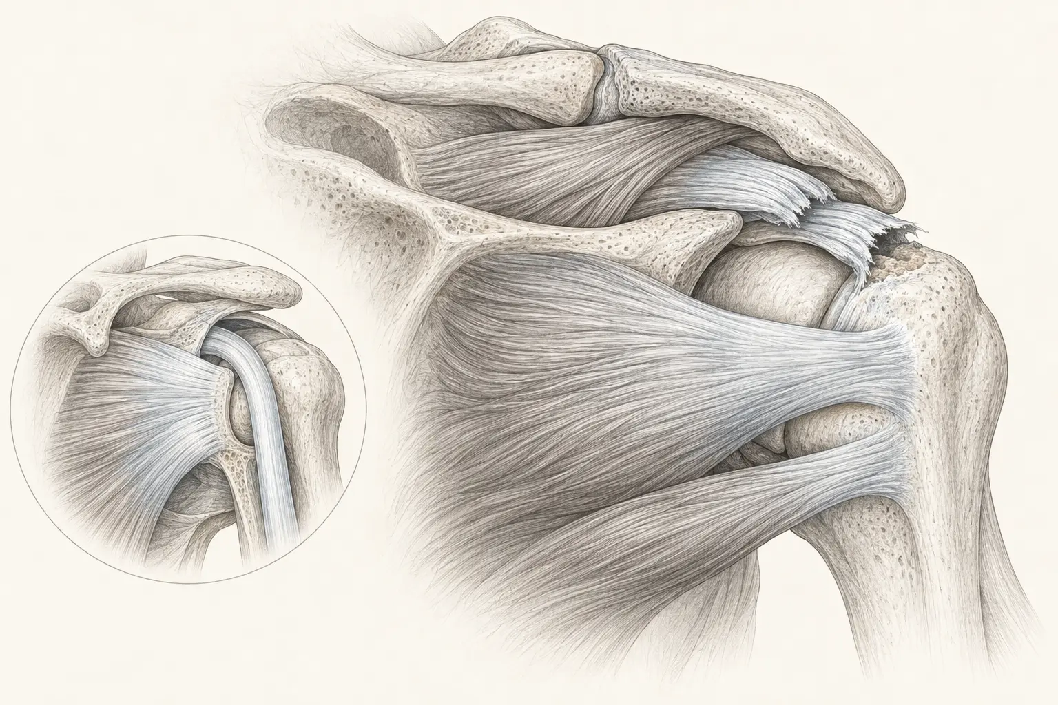 Repères anatomiques des tendons de la coiffe et rupture