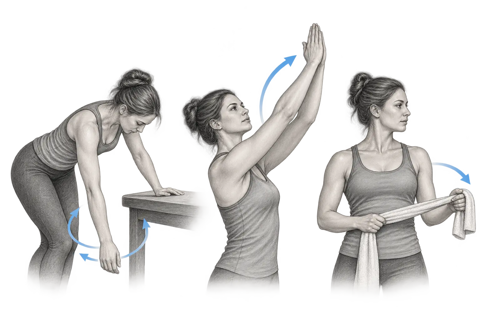 Exercices doux d’auto-rééducation de l’épaule