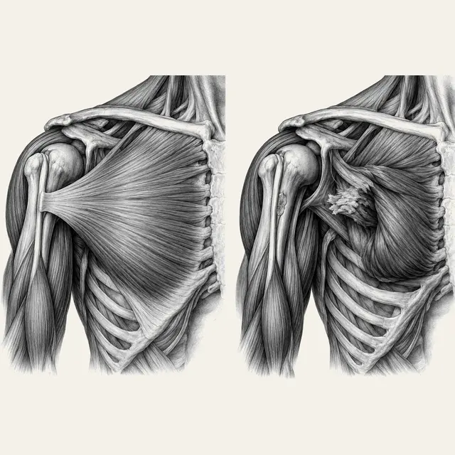 Rupture du grand pectoral à l’insertion humérale