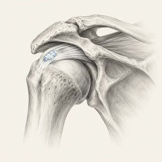 Calcification de l’épaule dans le tendon supra-épineux